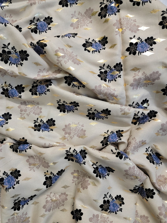 Silk Marina Unstitched 2pc Suit - Fancy